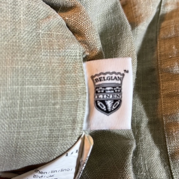 POTTERY BARN Size Queen 100% Belgian Linen Duvet Cover ButtonClose Dark Flax NEW - Picture 9 of 16